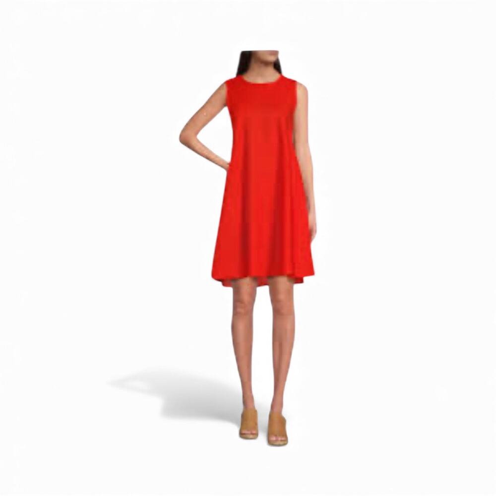 Gibson & Latimer Woven Crew Neck Sleeveless Caftan Dress M
